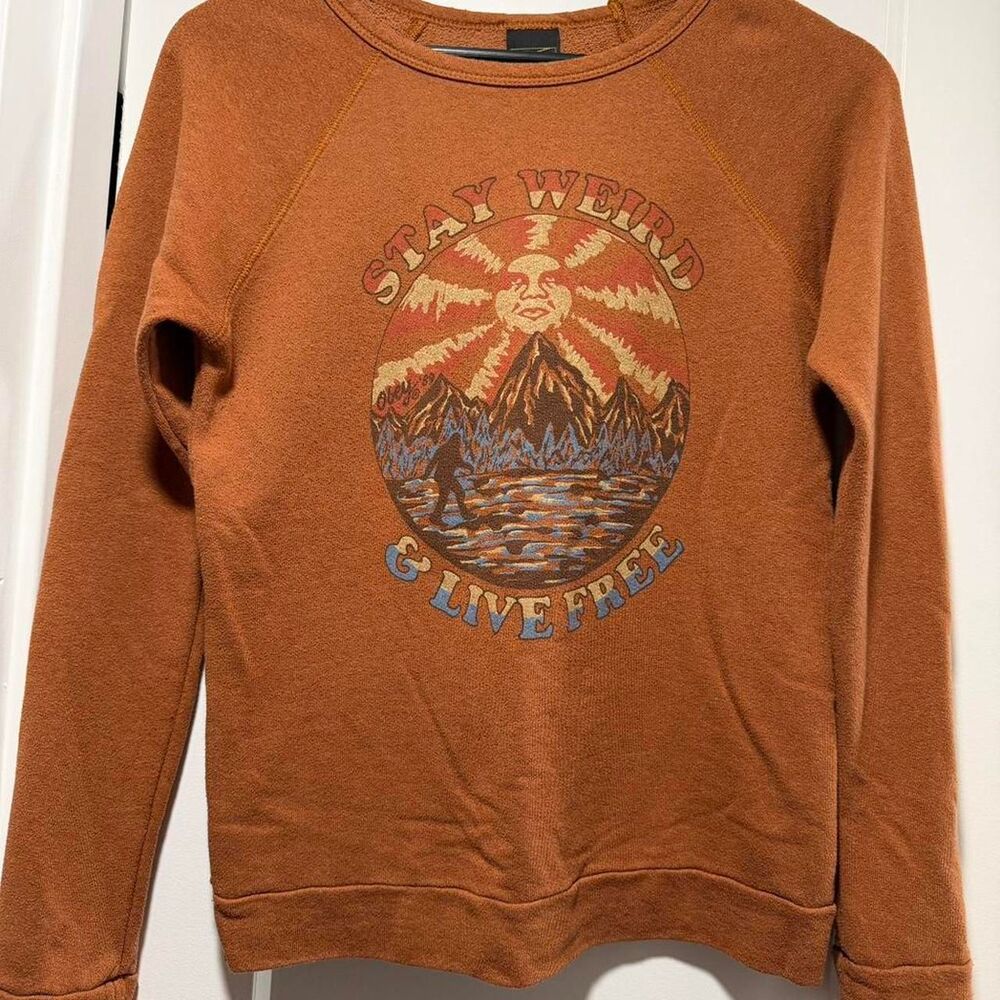 Obey Women's Orange and Brown Sweatshirt